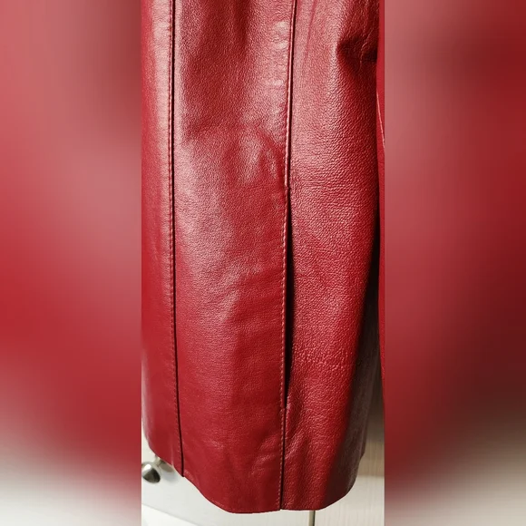 East 5th Vintage Red 100% authentic Leather Jacket - Size XL womens - Picture 4 of 6